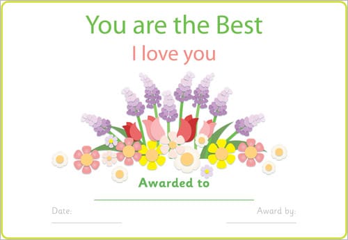 Mother’s Day Certificates