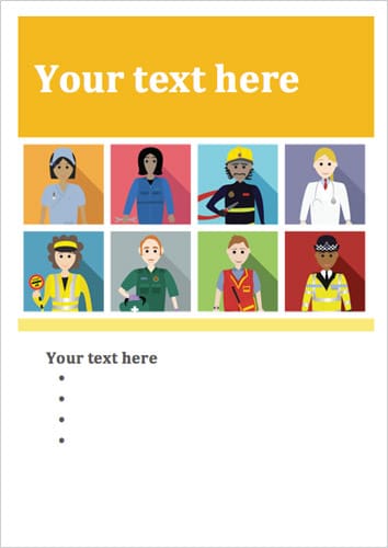 People Who Help Us Editable Poster