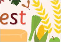 Large Autumn Harvest Display Poster