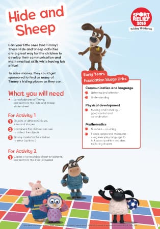 Sport Relief 2016: Hide & Sheep Activity