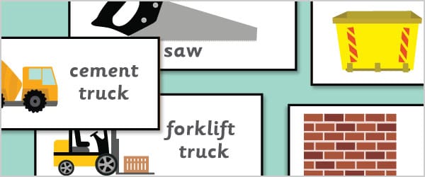 Construction Topic Cards