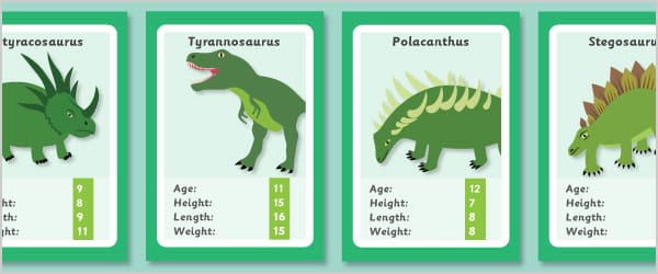Dinosaur Playing Cards