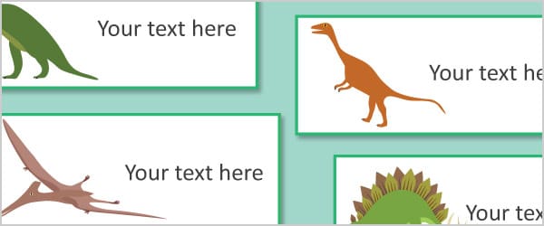 Editable Dinosaur Labels