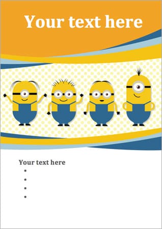 Minion Editable Poster