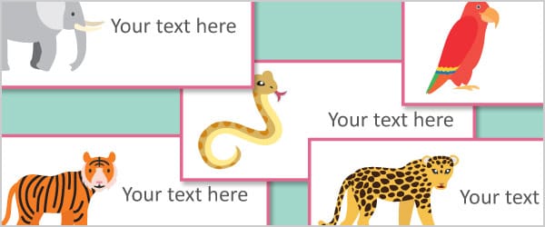 Exotic Animals Editable Labels