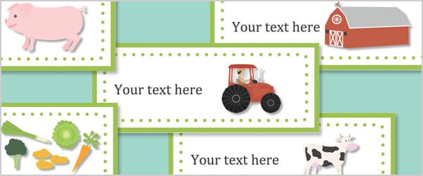 Editable Farm Labels