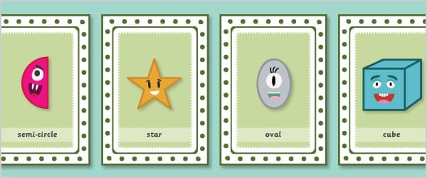2D & 3D Shapes Snap Cards / Matching Pairs