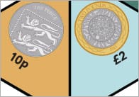 Coin Dice Template (UK)