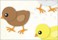 Estimating / Counting Chicks Flash Cards