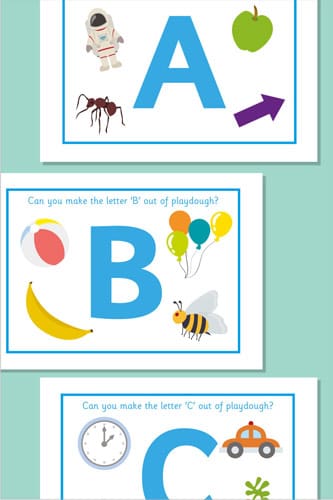 Uppercase Alphabet Playdough Mats