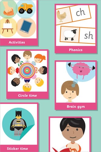 Visual Timetable for Reception & KS1 with Editable Tex