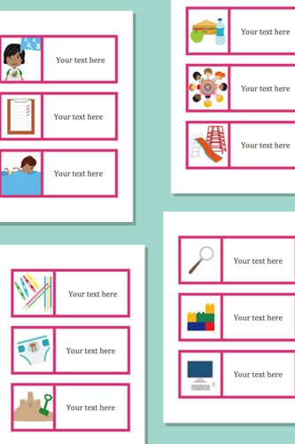 Visual Timetable Labels