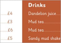 Mud Cafe Menu