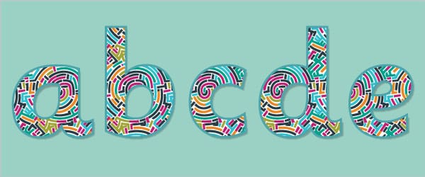 Abstract Letters & Numbers