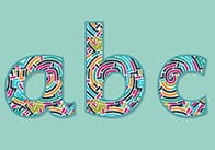 Abstract Display Letters & Numbers