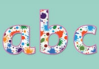 Paint Splatter Classroom Display Numbers & Letters