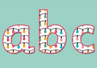 Printable Party Lights Display Letters & Numbers