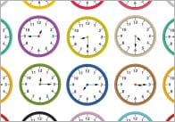 Printable Clock Repeating Pattern