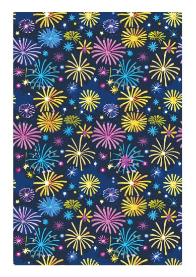 Printable Fireworks Repeating Pattern