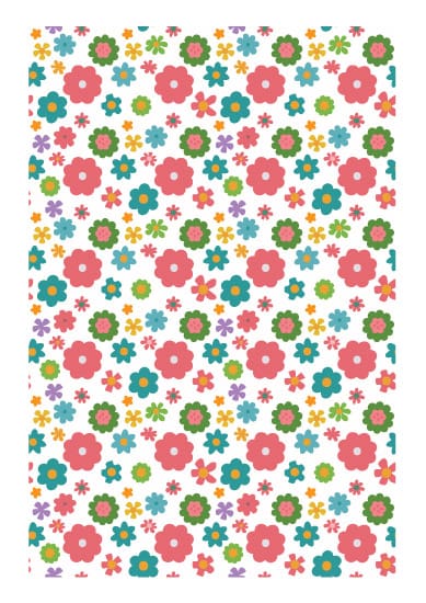 Printable Flower Repeating Pattern
