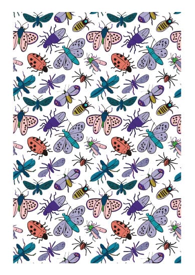 Printable Minibeast Repeating Pattern