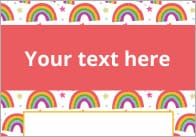 Rainbow & Stars Editable Posters