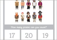 Pirate Count And Peg Activity (1-20)