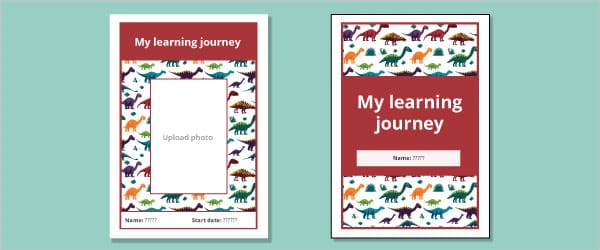 Dinosaur Learning Journey Cover (Editable)